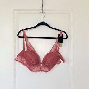 H&M 38C, coral color, push-up bra, clasp in back